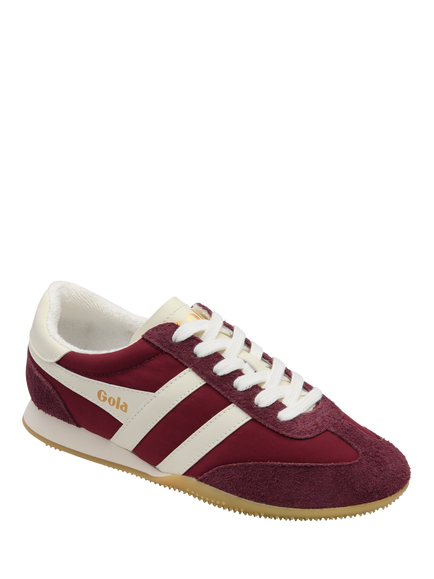 Gola Classics Sprinter Lace Up Trainers, Wine/Off White - view 2, Wine/Off White