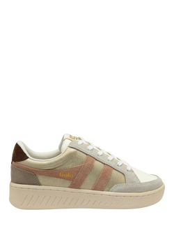 Gola Classics Superslam Blaze Trainers, Gold/Cameo/Dark Brown, Gold/Cameo/Dark Brown