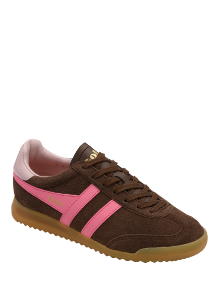 Gola Classics Torpedo Suede Trainers, Dark Brown - view 2, Dark Brown