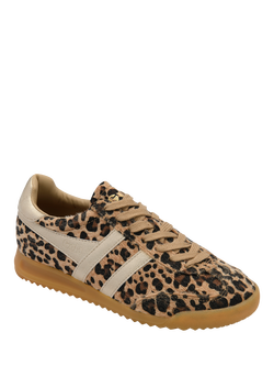 Gola Classics Torpedo Safari Leather Trainers, Leopard - view 2, Leopard
