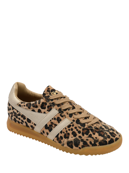 Gola Classics Torpedo Safari Leather Trainers, Leopard - view 2, Leopard