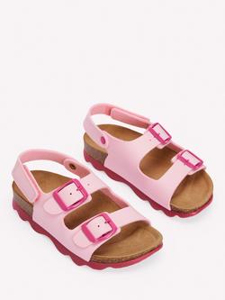 Mini Boden Kids' Colour Block Open Toe Sandals, Pink - view 2, Pink