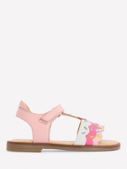 Mini Boden Kids' Leather Open Toe Sandals, Ice Cream, Ice Cream