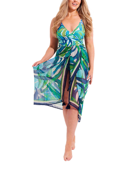 Seaspray St Lucia Pareo, Green/Multi - view 2, Green/Multi