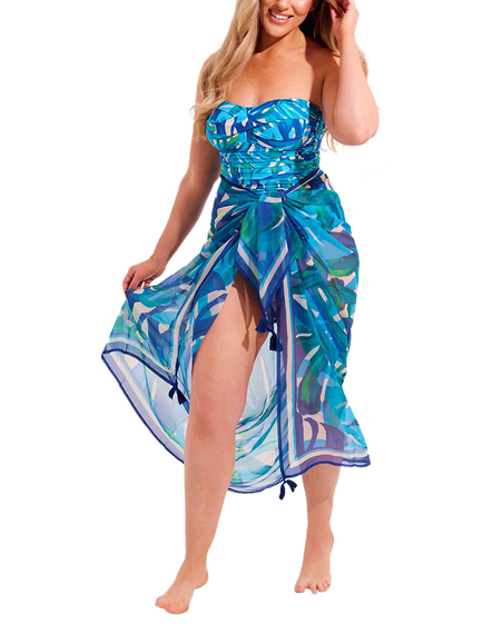 Seaspray St Lucia Pareo, Blue/Multi - view 2, Blue/Multi