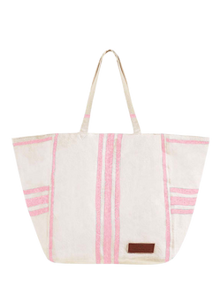 Seaspray Lucy Stripe Beach Bag, Pink