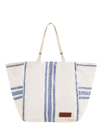 Seaspray Lucy Stripe Beach Bag, Blue