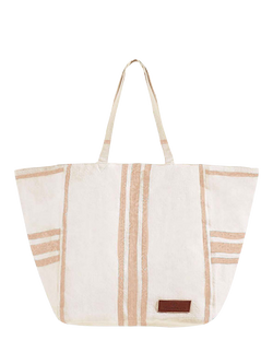 Seaspray Lucy Stripe Beach Bag, Natural