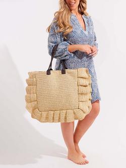 Seaspray Clara Ruffle Bag, Natural - view 2, Natural