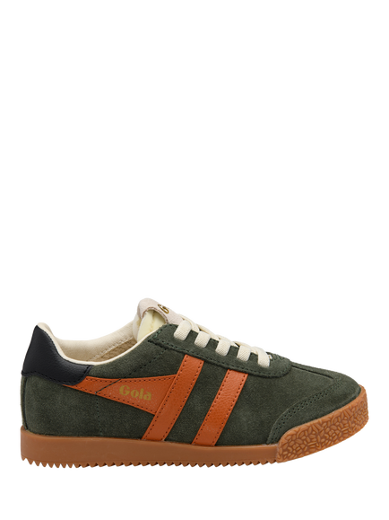 Gola Kids' Elan Suede Trainers, Khaki, Khaki