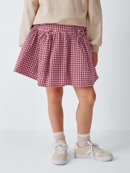 John Lewis Kids' Gingham Skirt, Multi, Multi