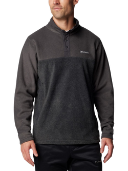 Columbia Men's Steens Mountain Half-Snap Soft Fleece Top, Charcoal Heather