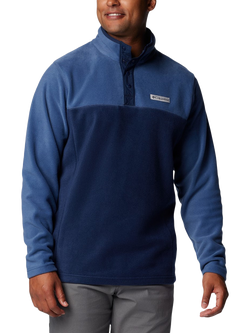 Columbia Men's Steens Mountain Half-Snap Soft Fleece Top, Navy/Dark Mountain