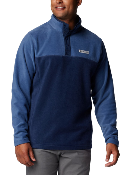 Columbia Men's Steens Mountain Half-Snap Soft Fleece Top, Navy/Dark Mountain