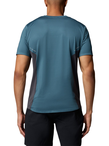 Columbia Three Pitch Regular Fit Short Sleeve Logo T-Shirt - view 2, Everblue/Shark