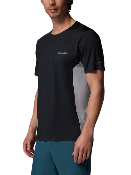Columbia Three Pitch Regular Fit Short Sleeve Logo T-Shirt, Black