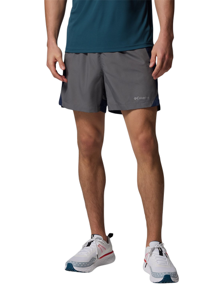 Columbia Men's Three Pitch Shorts, Grey/Navy