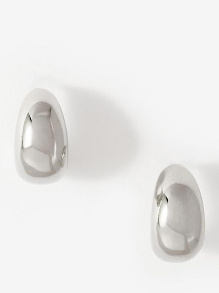 Mint Velvet Mini Curve Earrings, Silver, Silver