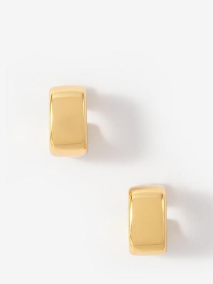 Mint Velvet Square Hoop Earrings, Gold, Gold