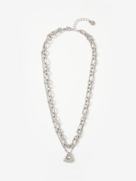 Mint Velvet Double Layered Necklace, Silver, Silver