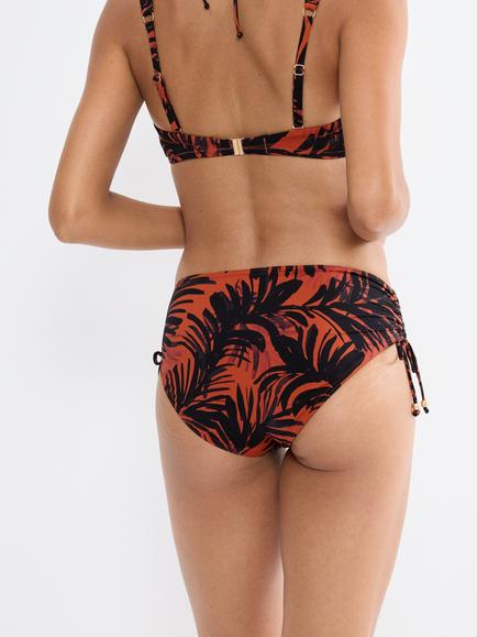 Triumph Summer Palm Midi Bikini Bottoms, Dark Brown - view 2, Dark Brown