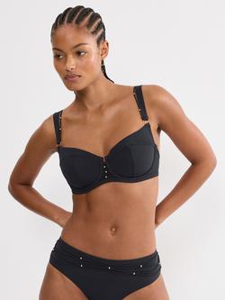 Triumph Palina Love by the Sea Underwired Balconette Bikini Top, Black, Black
