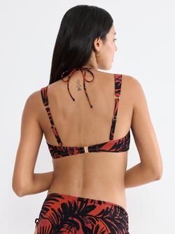 Triumph Summer Palm Bikini Top, Dark Brown - view 2, Dark Brown