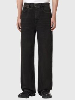 AllSaints Lenny Mid Rise Wide Leg Jeans, Brown, Brown