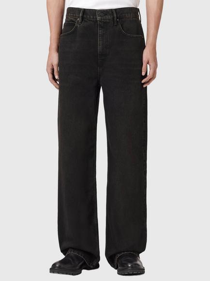 AllSaints Lenny Mid Rise Wide Leg Jeans, Brown, Brown