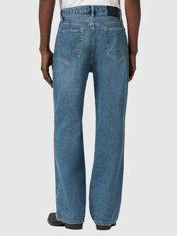 AllSaints Lenny Mid Rise Distressed Straight Jeans, Indigo - view 2, Indigo