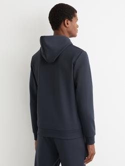 Reiss Fabien Hoodie, Airforce Blue - view 2, Airforce Blue
