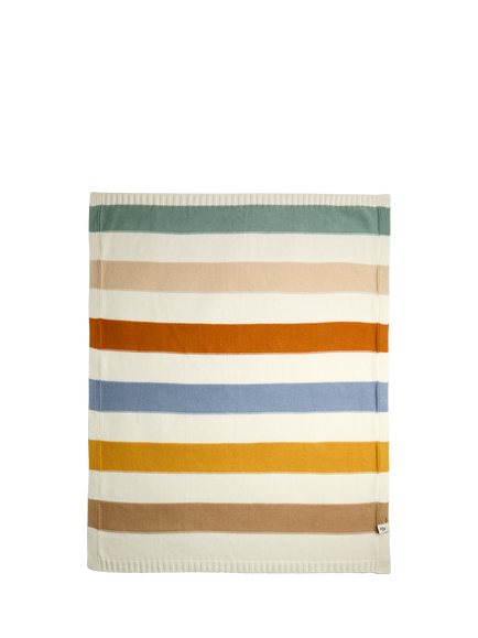 JoJo Maman Bébé Stripe Cotton Blanket, Multi, Multi