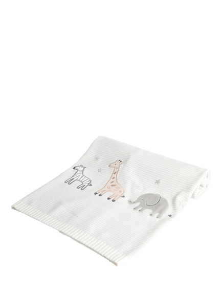 JoJo Maman Bébé Baby Embroidered Welcome Shawl, Cream, Cream