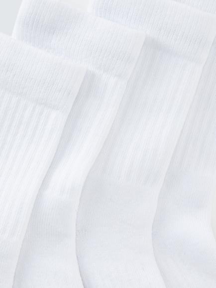 John Lewis Kids' Cotton Rich Sports Socks, Pack of 2, White - view 2, White