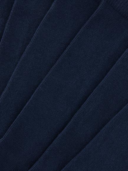 John Lewis Kids' Knee High Socks, Pack of 5, Navy - view 2, Navy