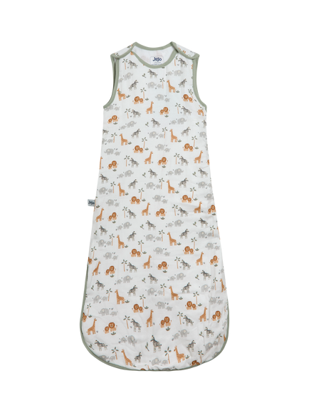 JoJo Maman Bébé Baby Muslin Sleeping Bag, 1 Tog, Safari, Safari