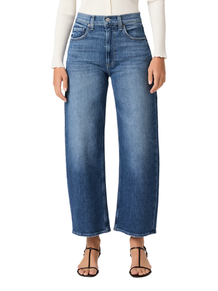 PAIGE Arellia High Rise Barrel Leg Ankle Jeans, Stoneview - view 2, Stoneview