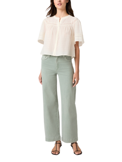 PAIGE Anessa 31" Braided Pocket High Rise Wide Leg Jeans, Vintage Seaglass, Vintage Seaglass