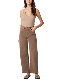 PAIGE Arellia Skimmer High Rise Barrel Leg Jeans, Vintage Canewood, Vintage Canewood