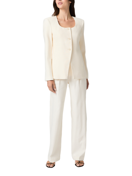 PAIGE Edina Scoop Neck Blazer, White - view 2, White