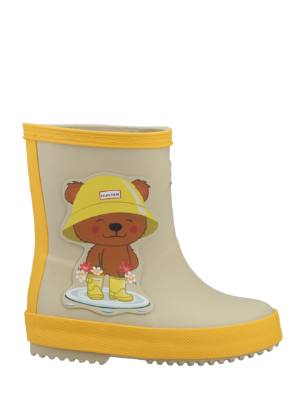 Hunter Kids' Bear First Classic Wellington Boots, Yellow Multi, Yellow Multi