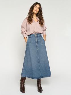MOS MOSH Leala Denim Skirt, Mid Blue, Mid Blue