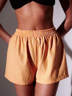 South Beach Striped Beach Shorts, Orange - view 2, Orange