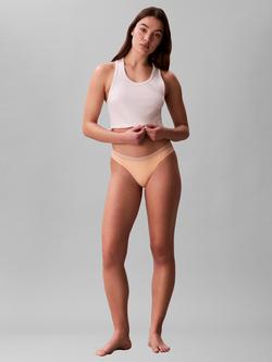 Calvin Klein Seductive Comfort Bikini Knickers, Peach Bliss - view 2, Peach Bliss