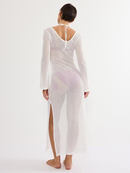 Triumph Beach MyWear Crochet Maxi Dress, Silk White - view 2, Silk White