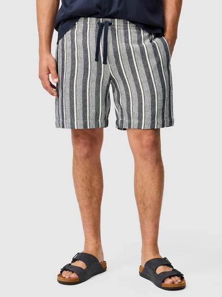 Rodd & Gunn Laurels Resort Stripe Cotton Blend Shorts, Navy