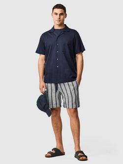 Rodd & Gunn Laurels Resort Stripe Cotton Blend Shorts - view 2, Navy