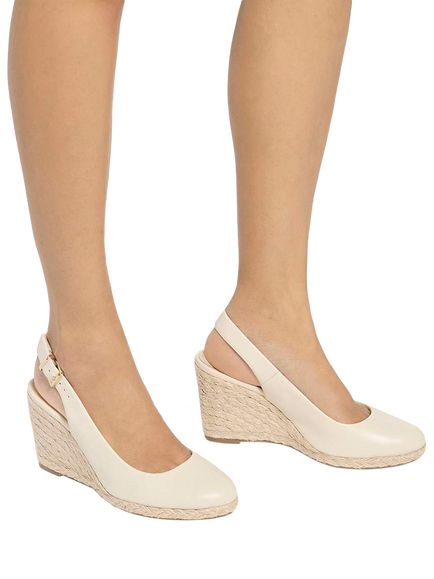 Dune London Capable Wide Fit Leather Espadrilles, Ecru - view 2, Ecru-leather