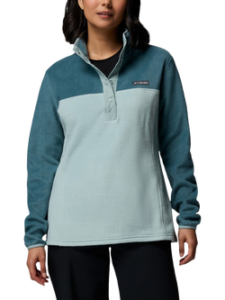 Columbia Benton Springs 1/2 Snap Fleece, Crushed Blue/Everblue, Crushed Blue/Everblue