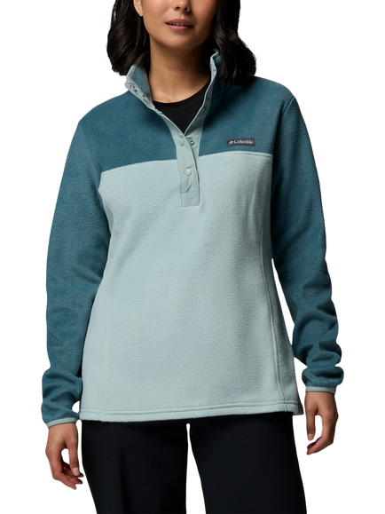 Columbia Benton Springs 1/2 Snap Fleece, Crushed Blue/Everblue, Crushed Blue/Everblue